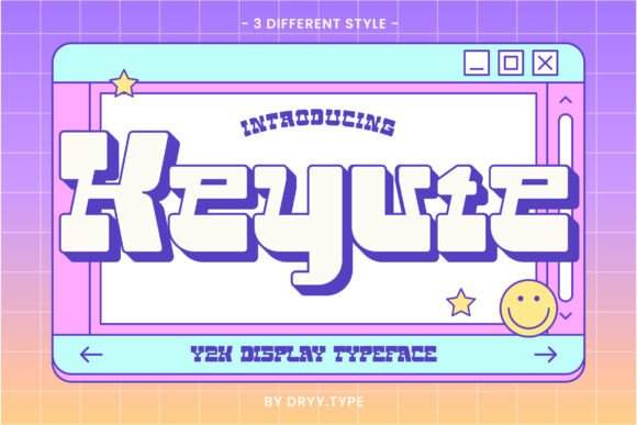 Keyute Y2K Futuristic Display Font