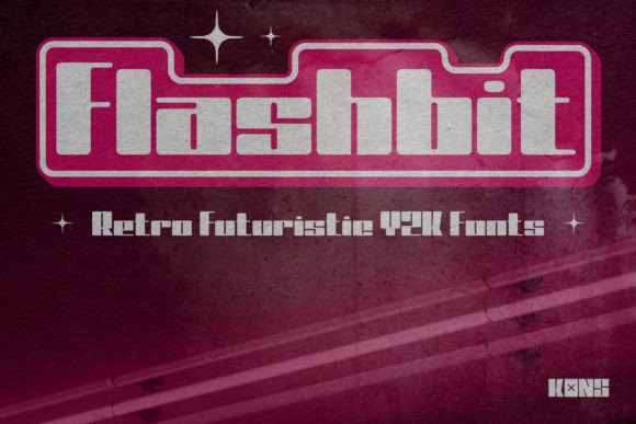 Flashbit Retro-Futurism Y2K Display Font