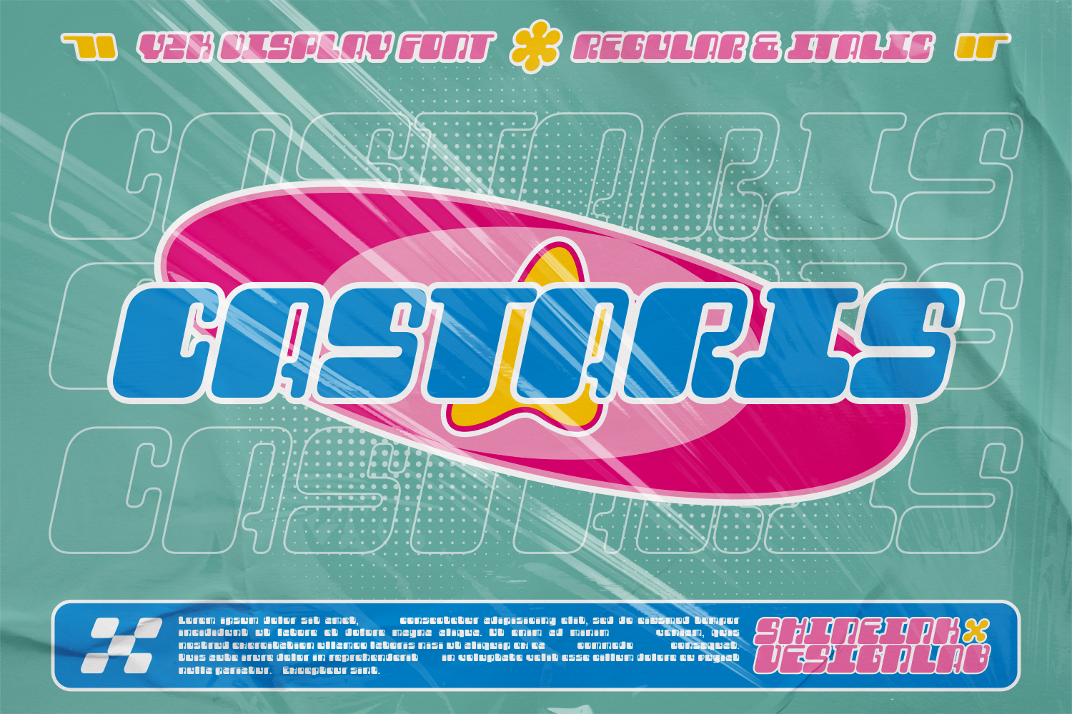 Castaris Y2K Angular Display Font