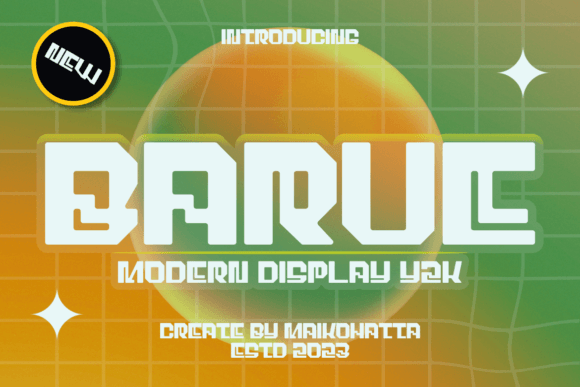 Barue Y2K Tech Display Font