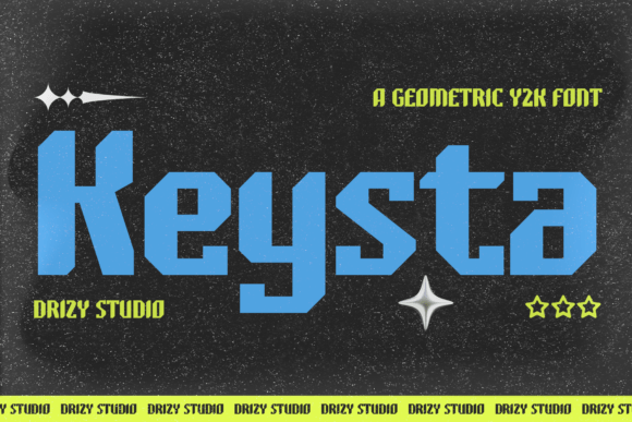 Keysta Y2K Geometric Display Font