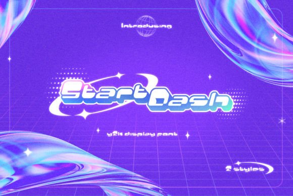 StartDash Y2K Futuristic Display Font