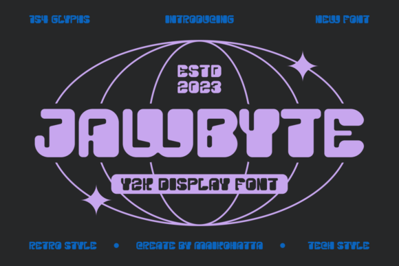 Jawbyte Y2K Pixel Neon Tech Font