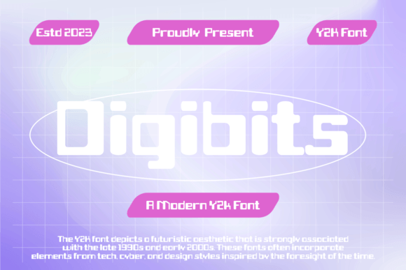 Digibits Y2K Tech Display Font