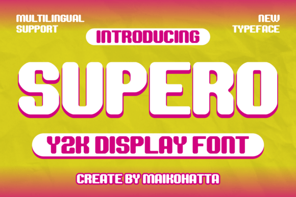 Supero Y2K Techno Display Font