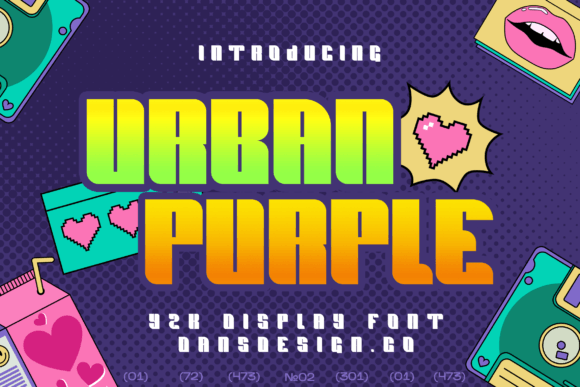 Urban Purple Y2K Display Font