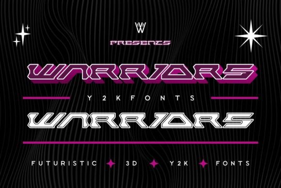Warriors Cyberpunk Display Font