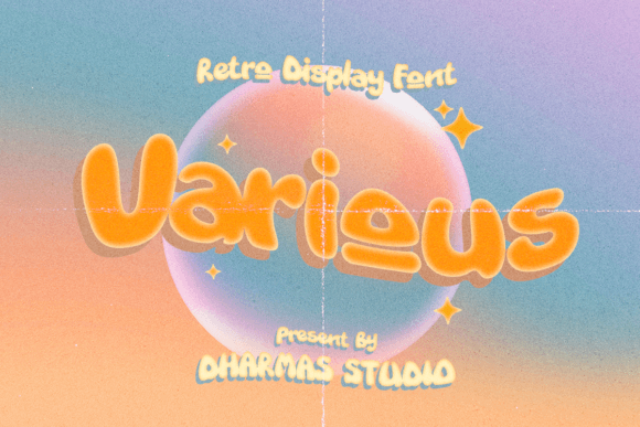 Various Retro Y2K Display Typeface