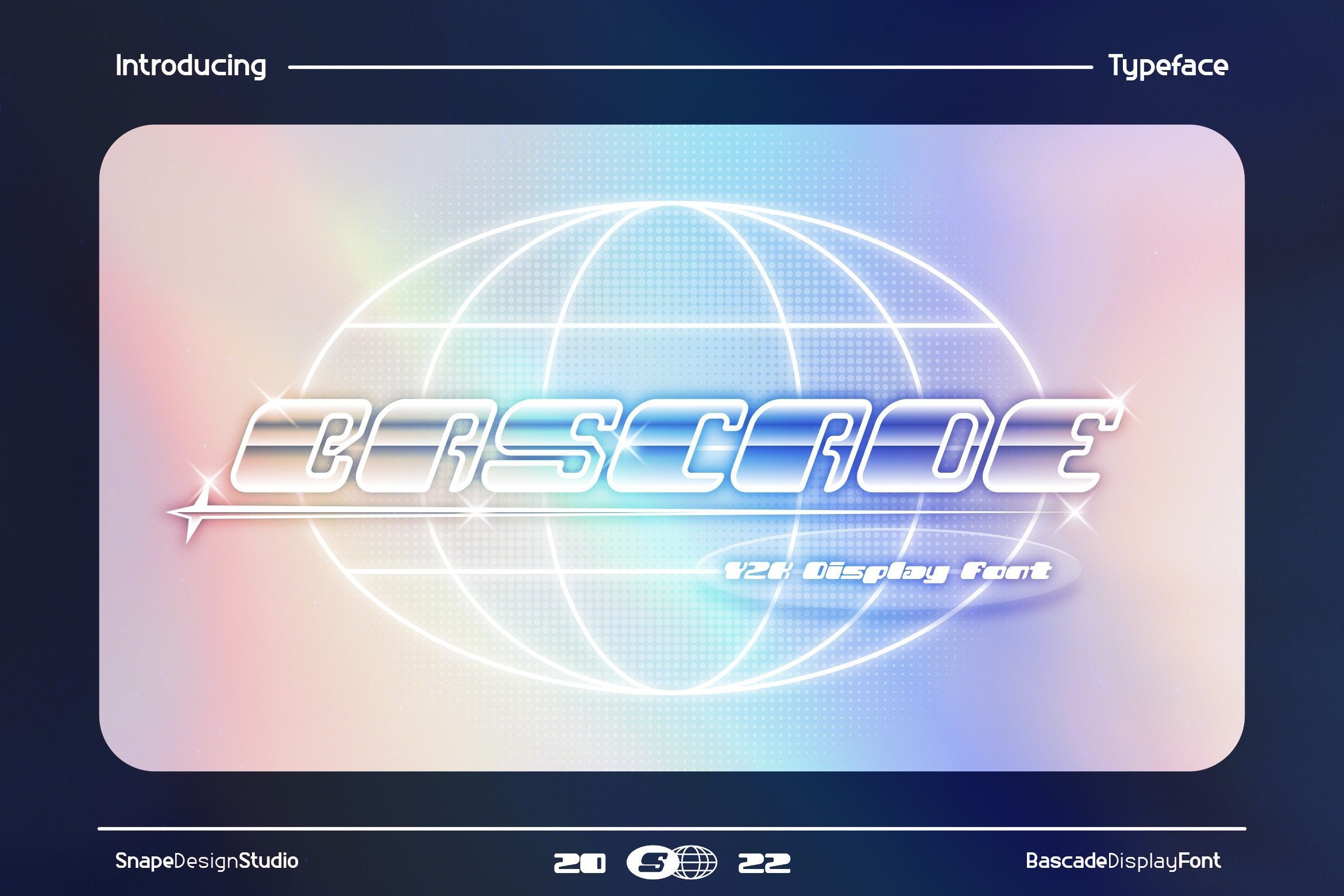 Bascade Y2K Futuristic Display Font