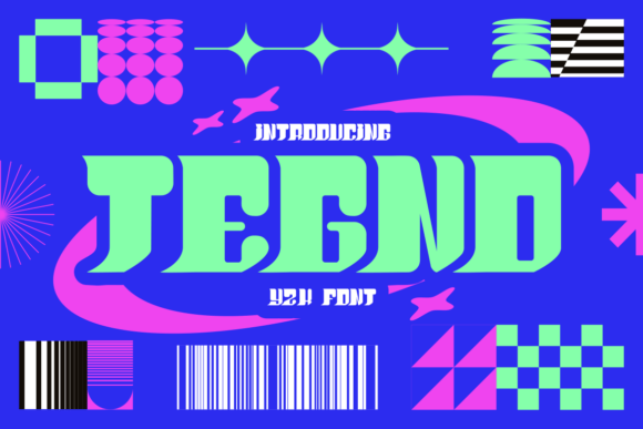Tegno Y2K Techno Display Font