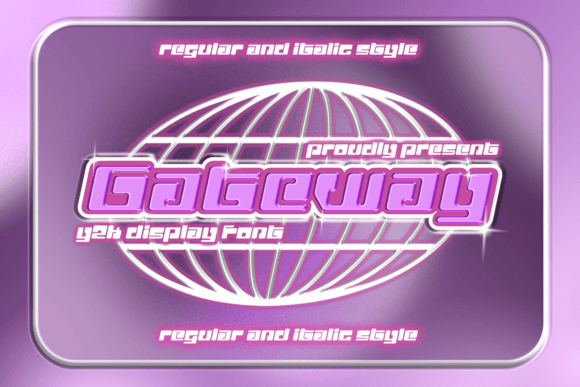 Gateway Y2K Geometric Display Font