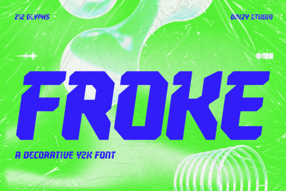 Froke Y2K Techno Display Font