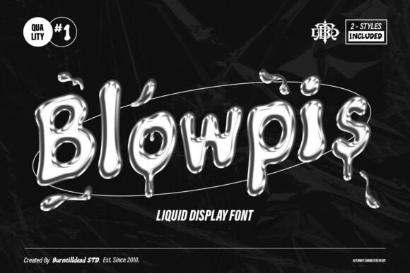 Blowpis Drip Bubble Display Font