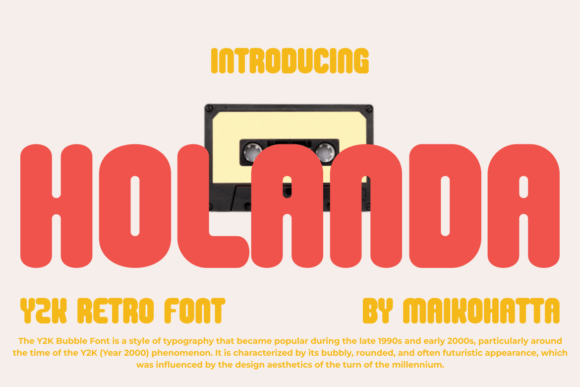 Holanda Y2K Futuristic Display Font