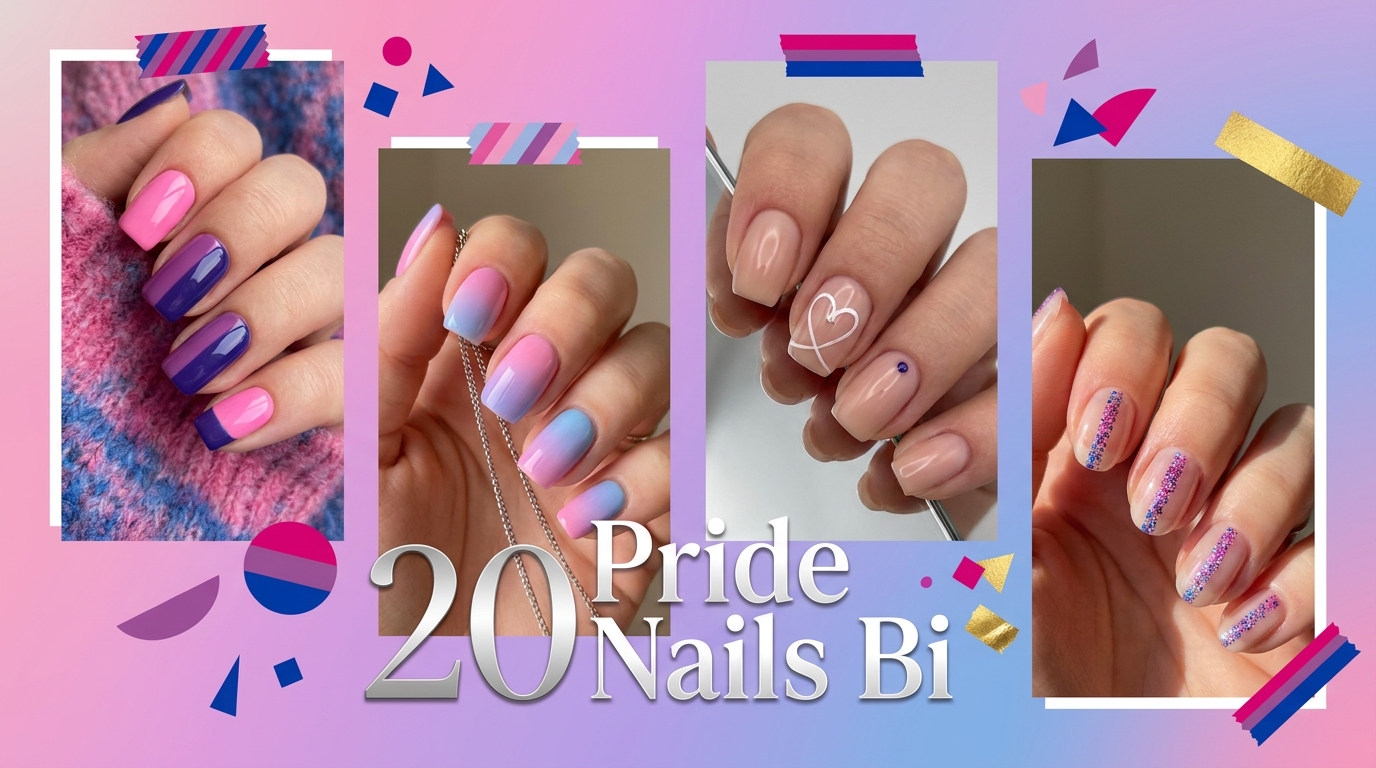 🌈 20 Pride Nails Bi Designs That Celebrate Soft & Bold