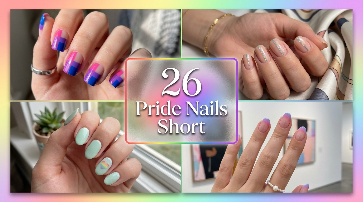 ✨ 26 Pride Nails Short Looks for Low Key Statement Energy