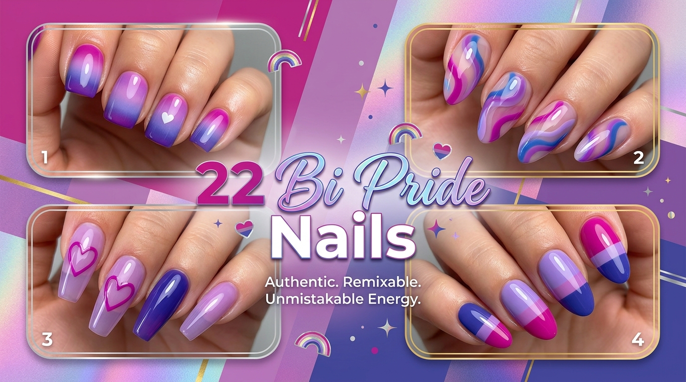 🏳️🌈 22 Bold Bi Pride Nail Looks to Flaunt Your Colors