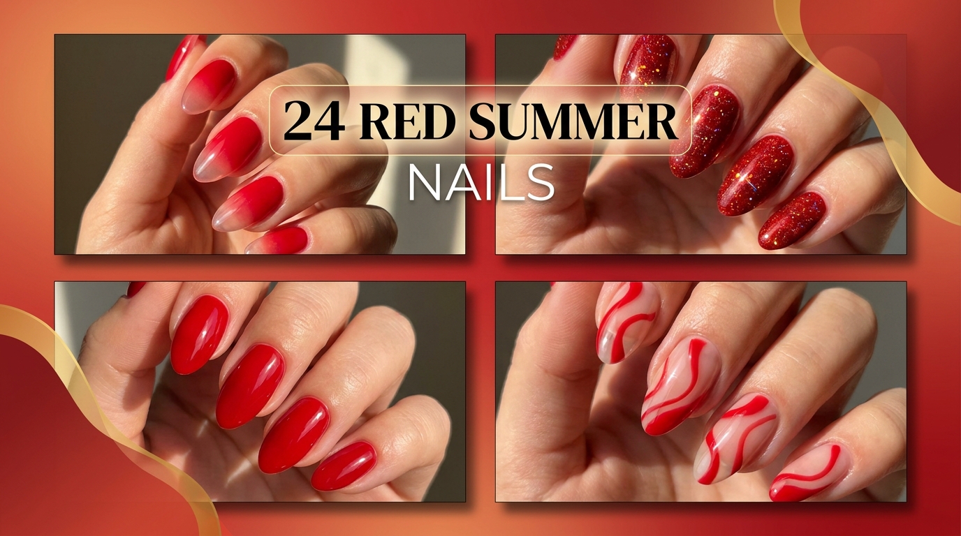 ❤️ 24 Scorching Red Summer Nails That Turn Heads