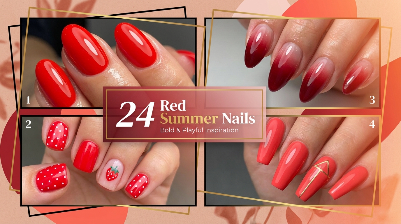 💋 24 Red Summer Nails That Steal the Spotlight