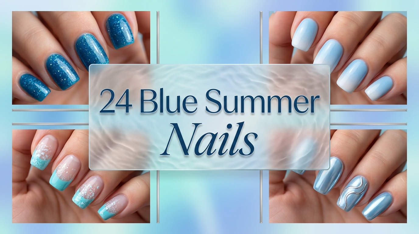 💙 24 Blue Summer Nails That Channel Ocean Vibes