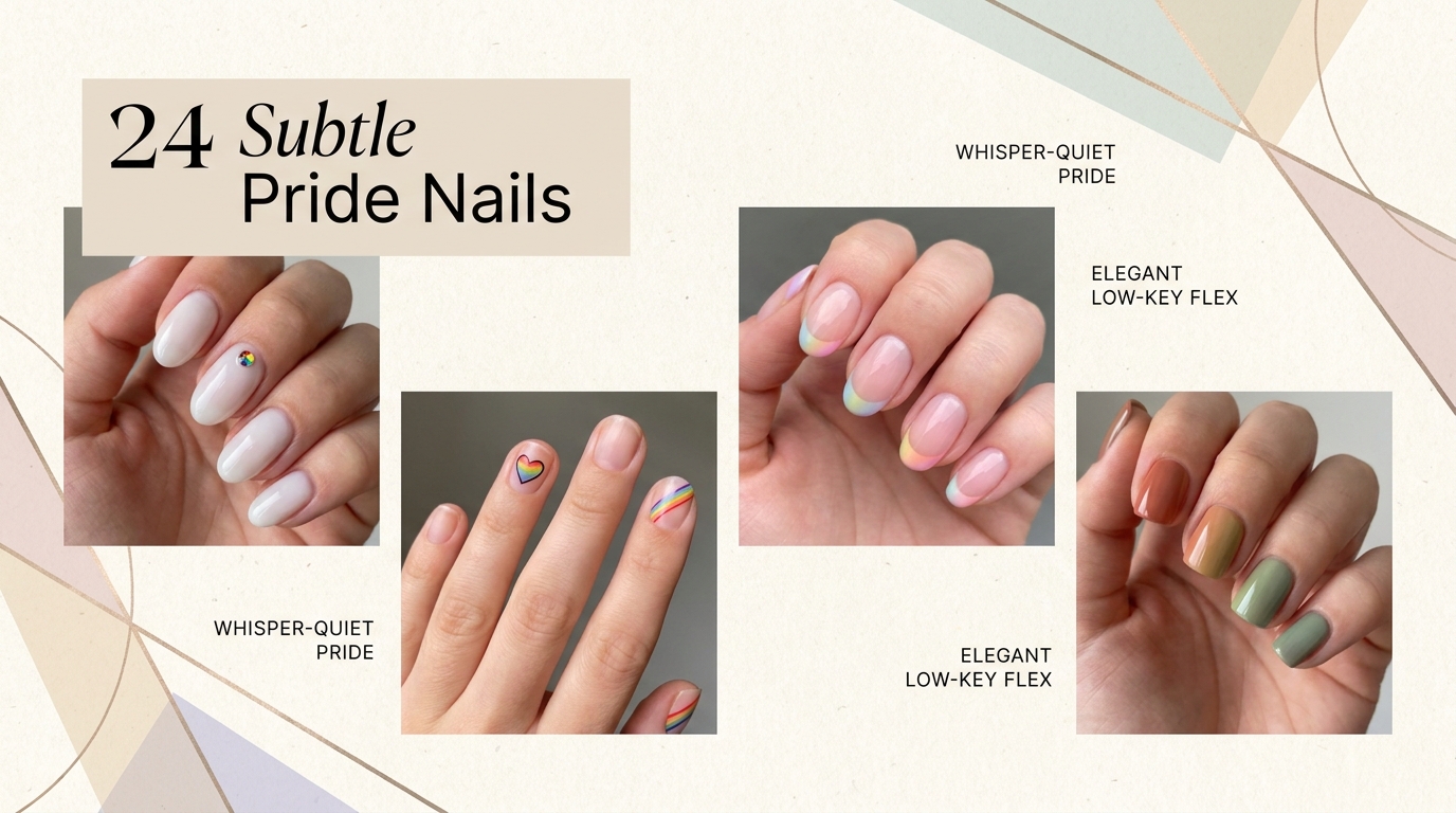 ✨ 24 Subtle Pride Nails for Low-Key Main Character Energy