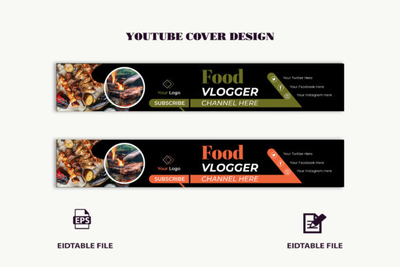 Customizable Food YouTube Cover Design