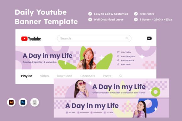 Dynamic YouTube Banner Design