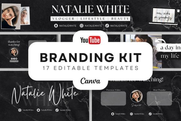 Minimal Black Marble YouTube Templates