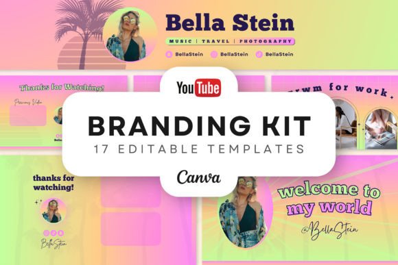 Aesthetic Retrowave YouTube Design Kit