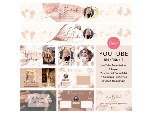 Pastel YouTube Branding Kit for Canva