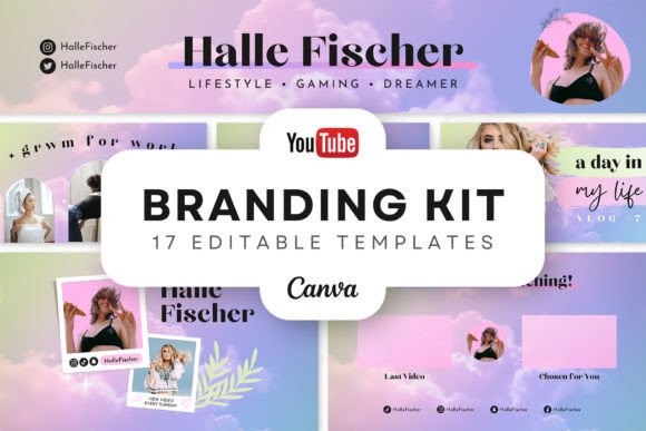 Pastel Clouds YouTube Branding Kit