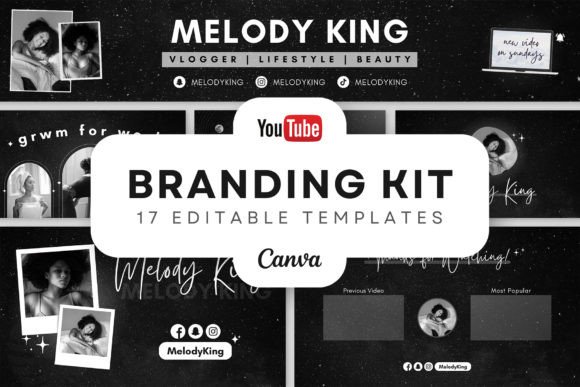 Black & White YouTube Channel Kit