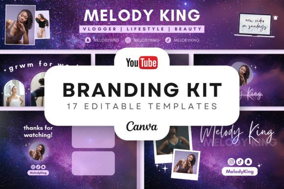 Purple Galaxy YouTube Channel Kit