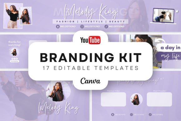 Canva Editable YouTube Branding Kit