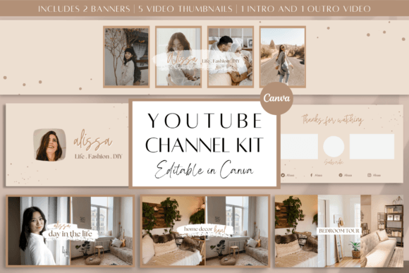 Aesthetic YouTube Channel Design Kit