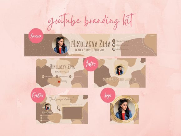 Abstract YouTube Branding Kit