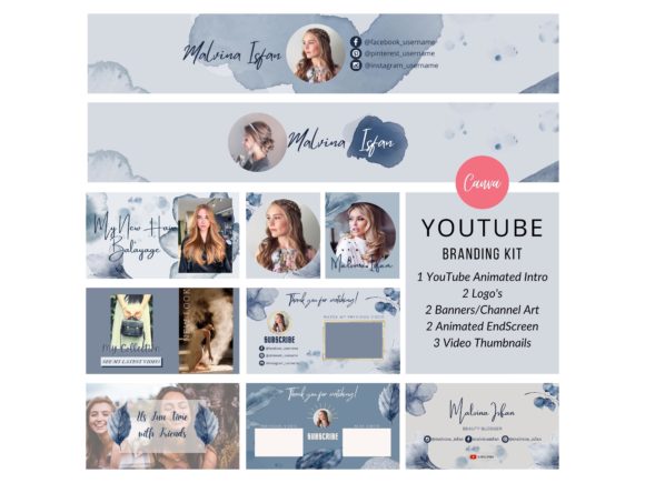 Complete Purple YouTube Branding Kit