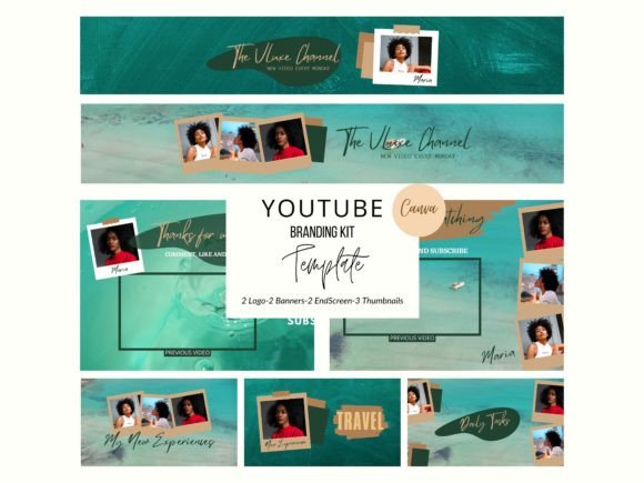 Marine-Themed YouTube Branding Kit
