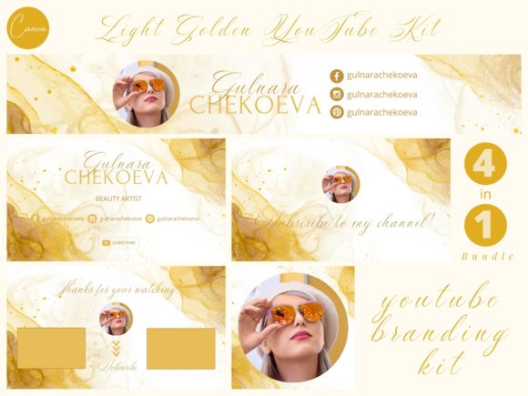 Golden DIY YouTube Branding Kit