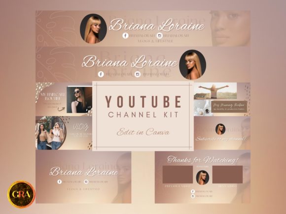 Canva Minimal YouTube Branding Kit