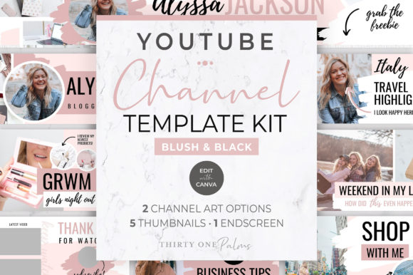 YouTube Channel Art Kit for Canva