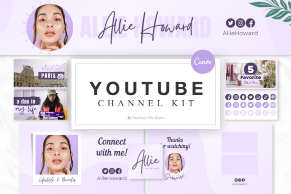 Light Lilac YouTube Channel Kit