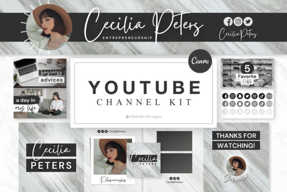 Gray Marble YouTube Channel Kit