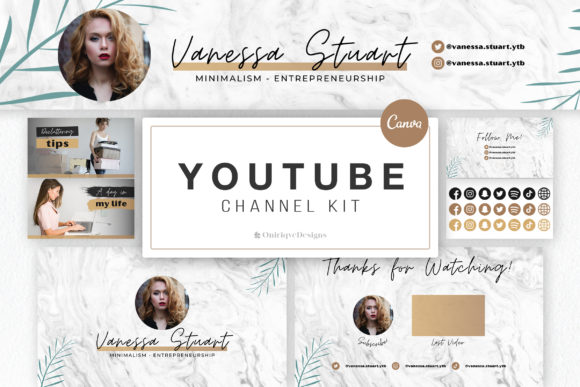 Editable YouTube Channel Design Kit