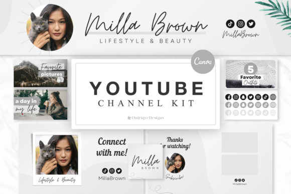 Editable YouTube Channel Graphics Kit