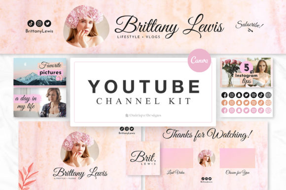 Aesthetic Marble YouTube Channel Kit