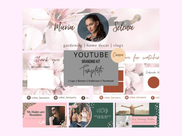 Modern Flower YouTube Branding Kit