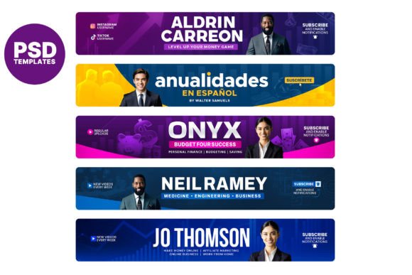 Professional Business YouTube Banner Templates