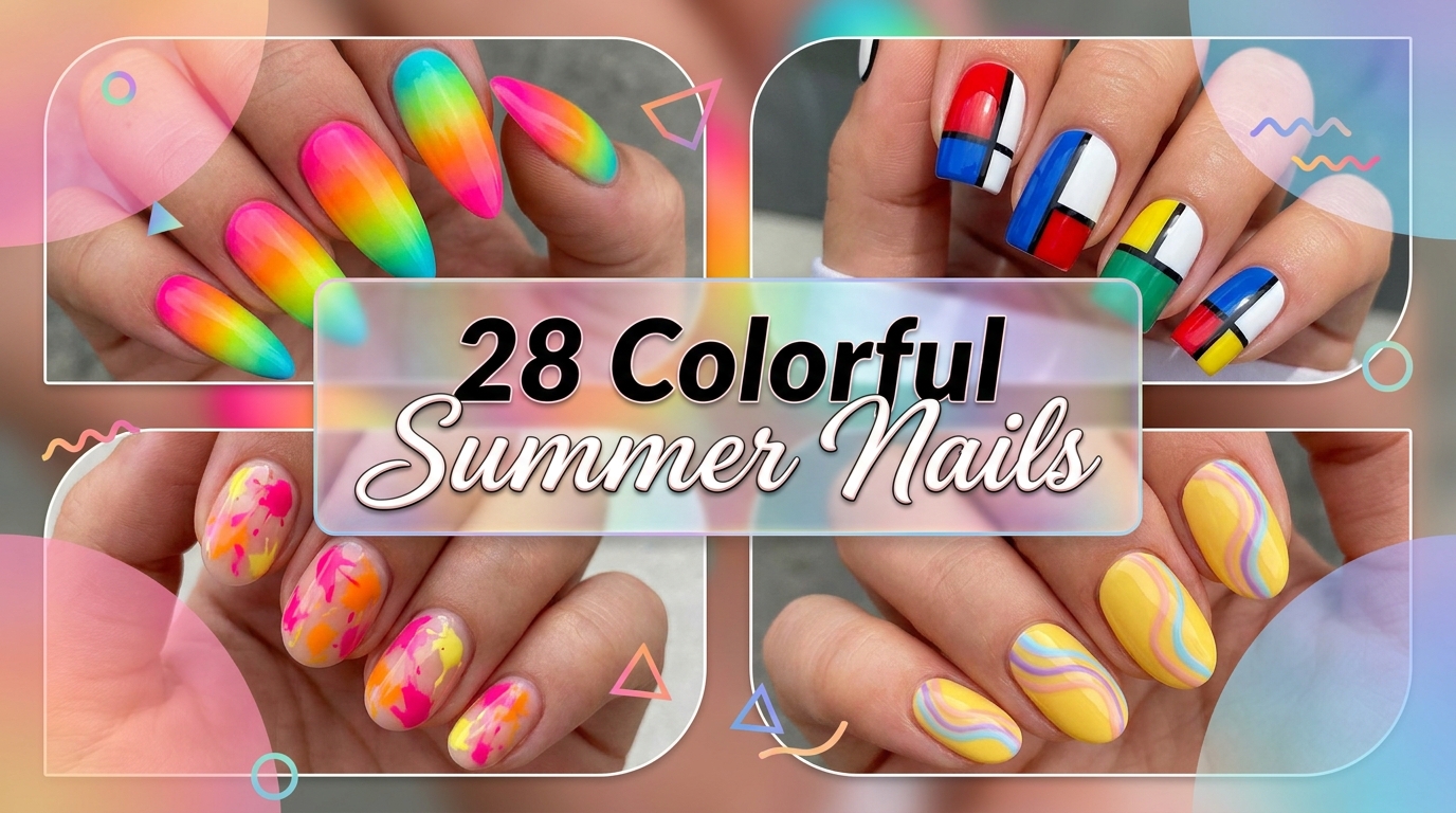 🌈 28 Colorful Summer Nail Ideas That Radiate Joy