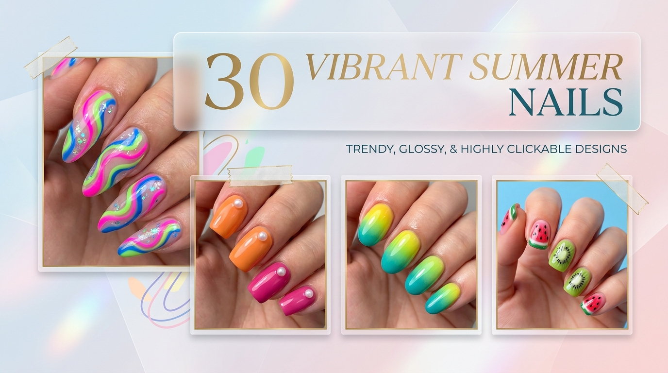 π 30 Vibrant Summer Nail Ideas Colorful to Brighten Every Outfit
